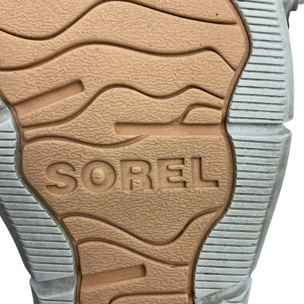 Sorel Joanie lll Slingback Wedge Leather Platform Sandals Womens 7.5 Beige - Picture 12 of 13
